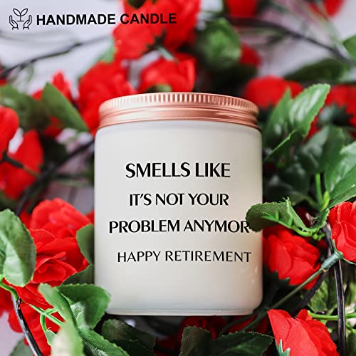 Retirement Gifts for Women Men, Best Happy Retirement 2024 Candles, Funny Teacher Coworkers Nurses Retired Gift Ideas, Lavender Scent