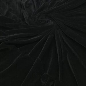 2 size black velvet,velvet - 90% polyester fiber 10% spandex, sold by size, 162 cm wide, used for sewing home decoration, clothing, skirts, dresses and diy handicrafts