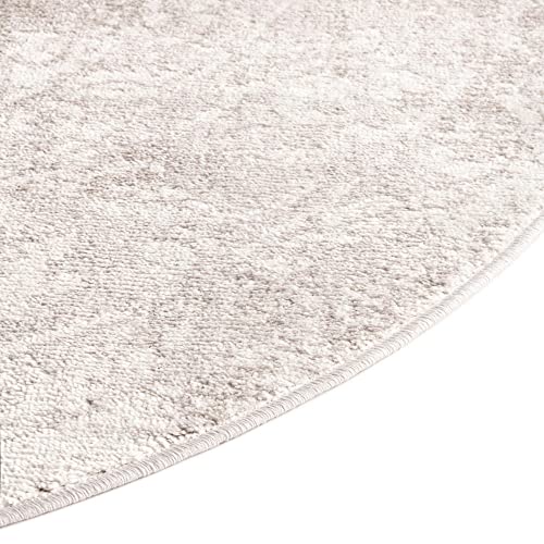 Unique Loom Oxford Collection Area Rug - Bodleian (4' 1" x 6' 1" Oval, Gray/ Ivory)