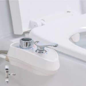 radaab bidet attachment for toilet- self cleaning bidet for fresh water non-electric bidet toilet seat attachment - dual nozzle sprays adjustable hot&cold water