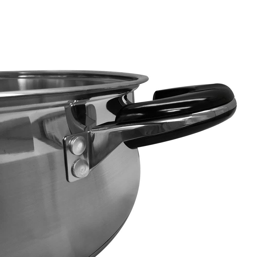 Stainless Steel 14" Low Pot Cookware 14 Qt Pots Pan Cooking