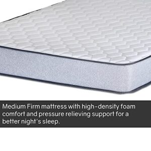 Greaton, 5/7/8/10 Inch Medium Firm High Density Foam Mattress, Comfortable Mattress for Cooler Sleep Supportive & Pressure Relief, Full XL, White