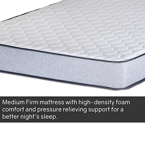 Greaton, 5/7/8/10 Inch Medium Firm High Density Foam Mattress, Comfortable Mattress for Cooler Sleep Supportive & Pressure Relief, Full XL, White