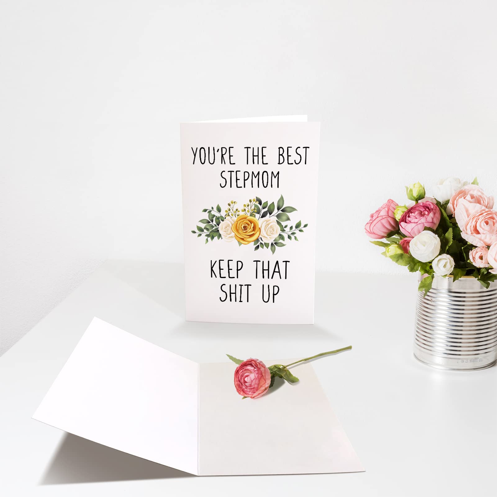 Funny Stepmom Greeting Card Gift, Mother's Day Card for Stepmom, Stepmom Birthday Card, Best Stepmom Card