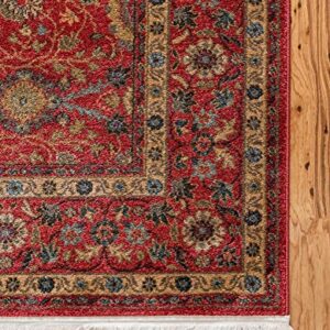 Rugs.com Chelsea Collection Rug – 5' x 8' Red Medium Rug Perfect for Bedrooms, Dining Rooms, Living Rooms