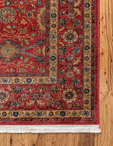 Rugs.com Chelsea Collection Rug – 5' x 8' Red Medium Rug Perfect for Bedrooms, Dining Rooms, Living Rooms