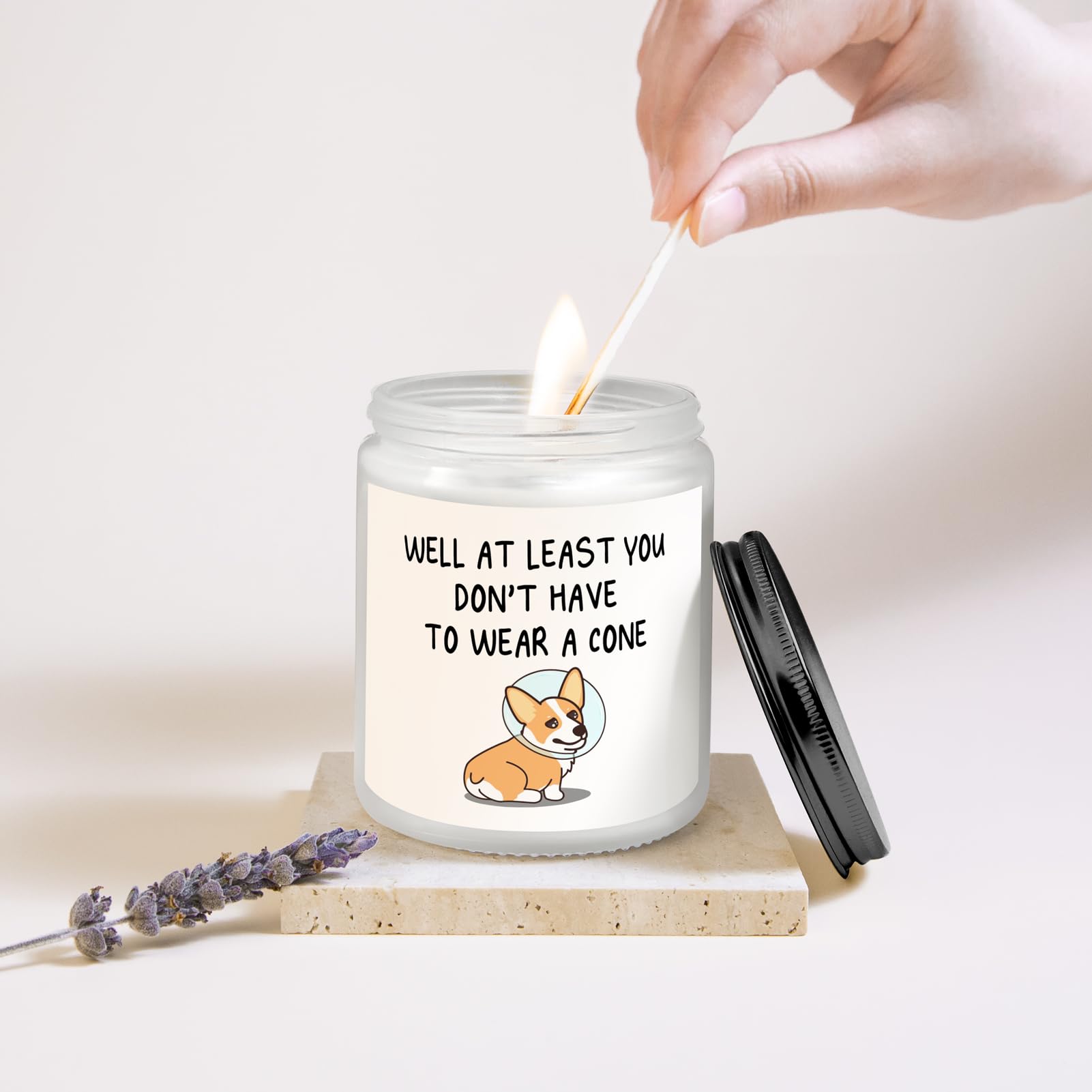 Get Well Soon Gifts for Women, Funny Get Well Gifts for Women After Surgery - Lavender Scented Candle, Feel Better Thinking of You Cheer up Gifts for Family Friend Coworker Men