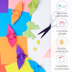 IOOLEEM Origami Paper, 200 Sheets, 20 Colors, 6 Inch Square, Double Sided Colored paper.