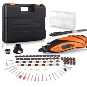 Rotary Tool Kit with Upgraded MultiPro Keyless Chuck, Versatile Accessories