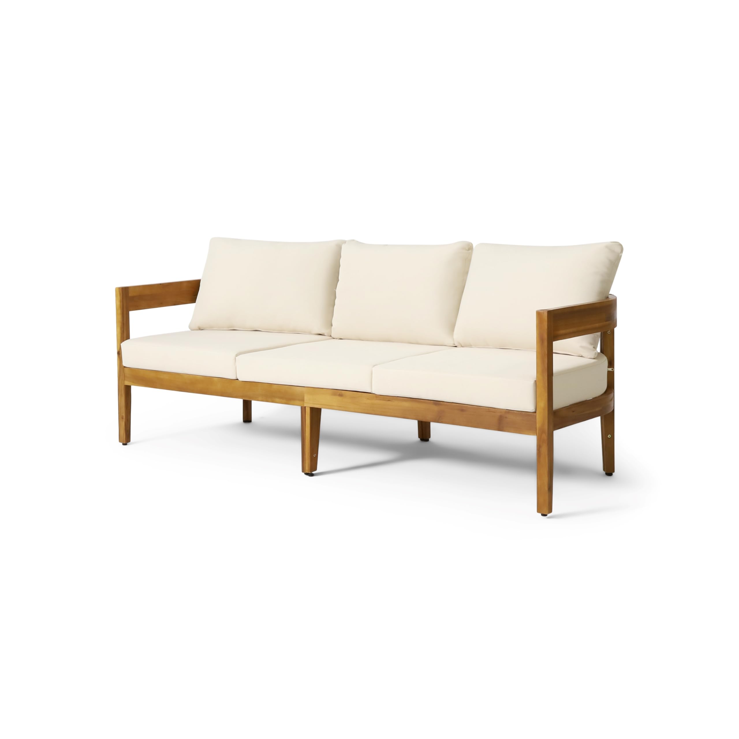 Christopher Knight Home Brooklyn Sofas, Teak + Beige