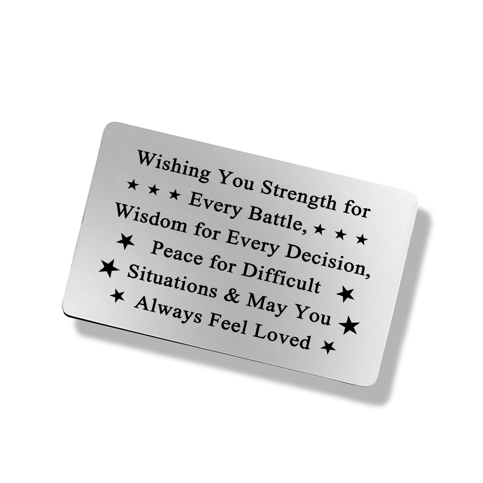 Jielahua Inspirational Cards Affirmation Cards for Women Religious Gifts for Men Engraved Wallet Card Christian Men Gifts Encouragement Cards Christmas Birthday Graduation Gifts for Him and Her