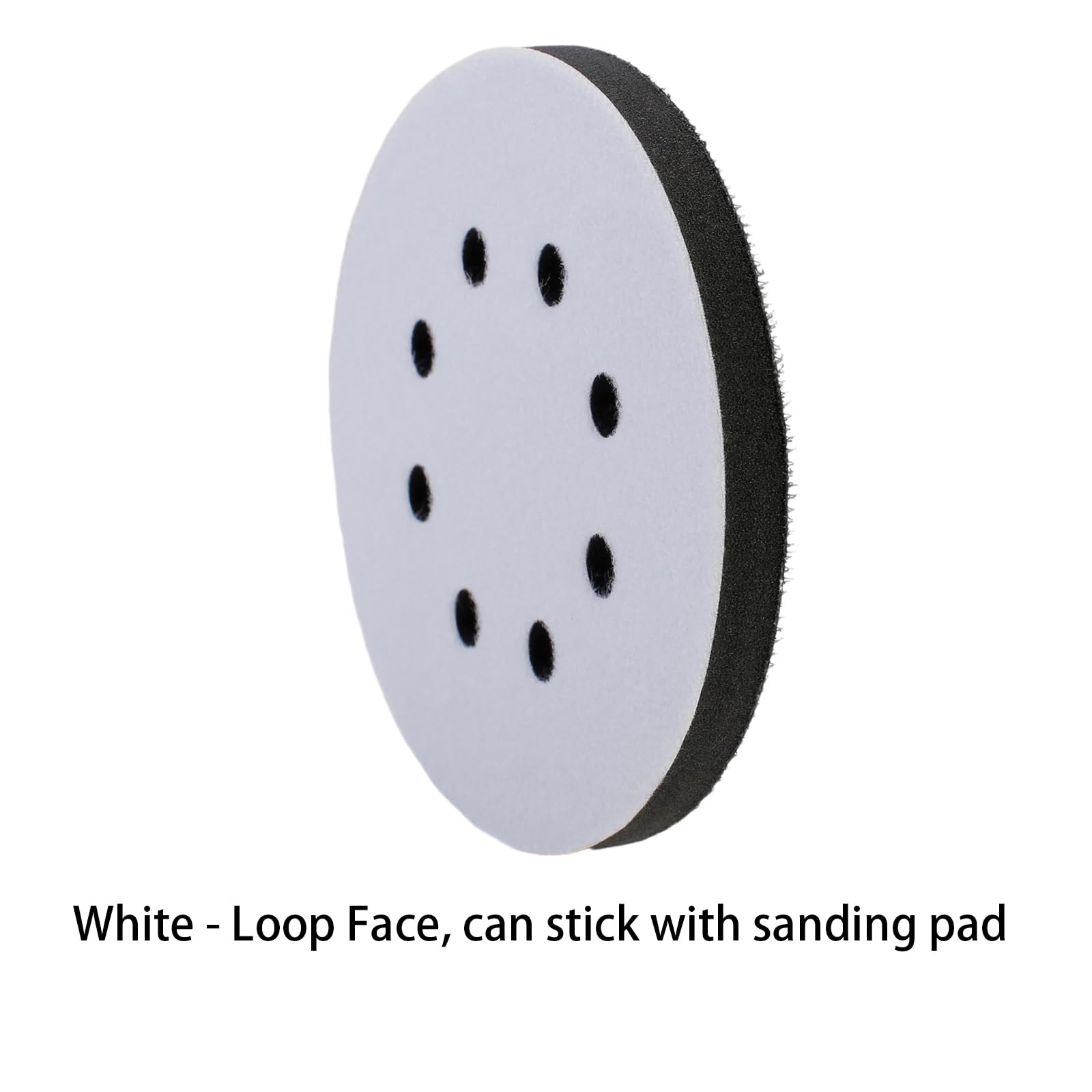 IPELY 2 Pack 5 Inch 8 Holes Foam Interface Pad Surfprep Foam Sanding Pads for Buffer (2 Pack)