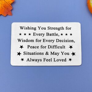 Jielahua Inspirational Cards Affirmation Cards for Women Religious Gifts for Men Engraved Wallet Card Christian Men Gifts Encouragement Cards Christmas Birthday Graduation Gifts for Him and Her