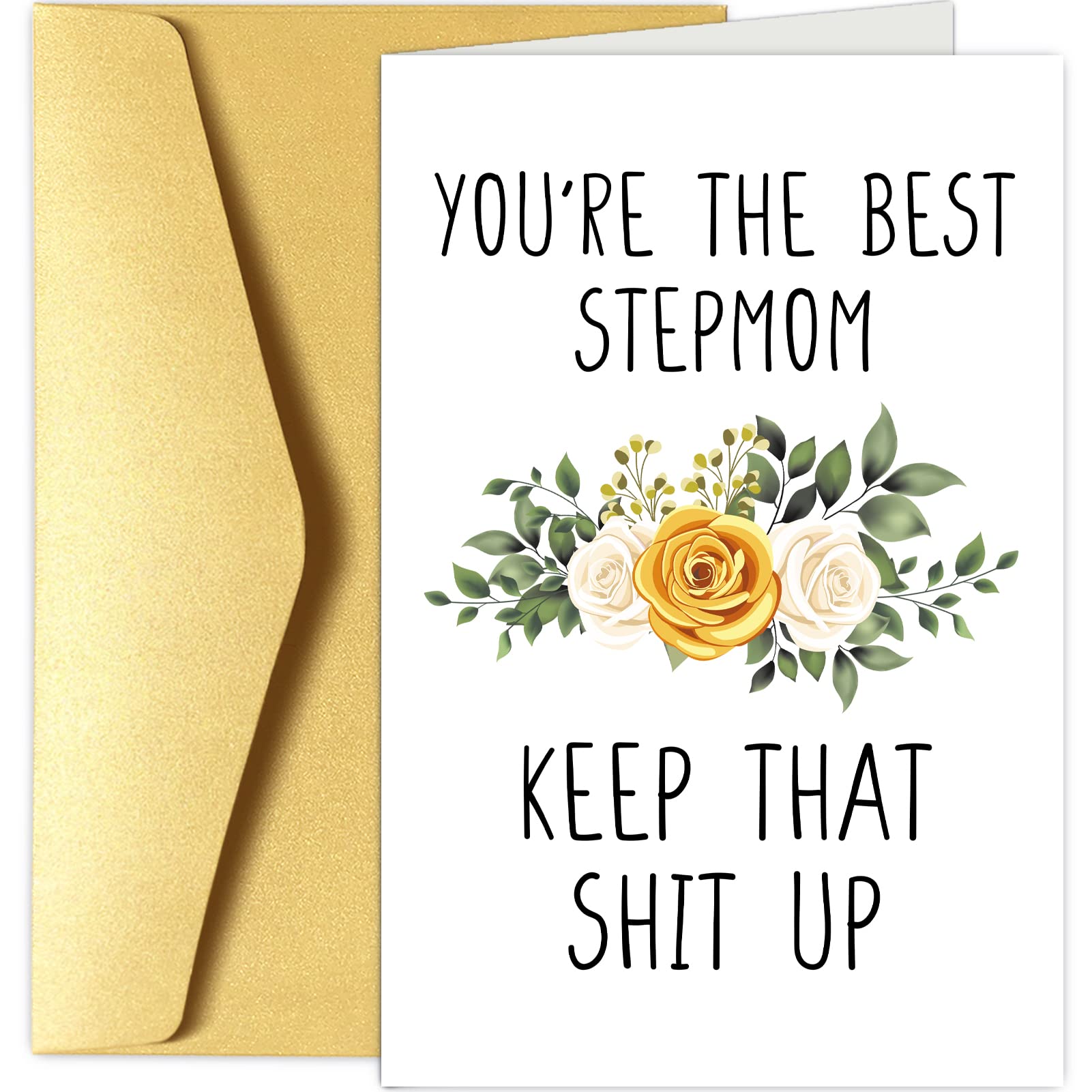 Funny Stepmom Greeting Card Gift, Mother's Day Card for Stepmom, Stepmom Birthday Card, Best Stepmom Card