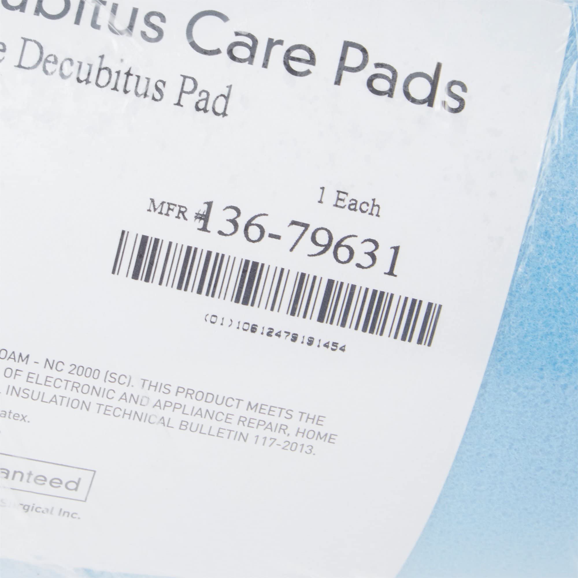 McKesson Mattress Overlay - Convoluted Foam Decubitus Care Pad, Mattress Topper for Ulcers, Pressure Sores, Bedsores - Blue, 72 in x 20 in x 2 in, 1 Count