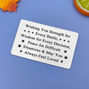 Jielahua Inspirational Cards Affirmation Cards for Women Religious Gifts for Men Engraved Wallet Card Christian Men Gifts Encouragement Cards Christmas Birthday Graduation Gifts for Him and Her