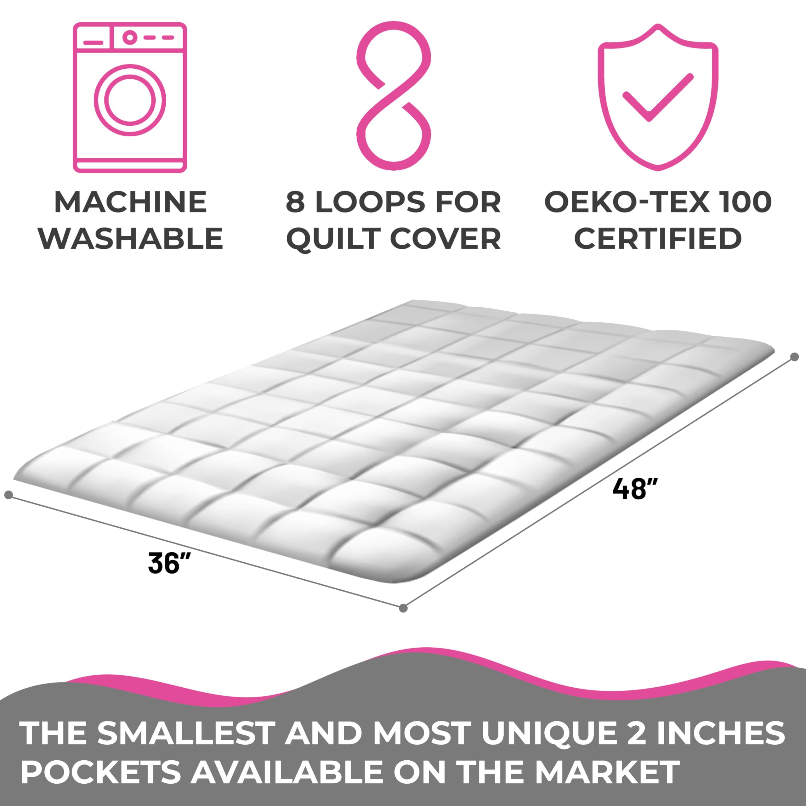 5lb Weighted Blanket for Youth 40 lbs + and Adults. Cotton and Minky Dots, 36x48 in Throw Blanket Soft, Reversible, Machine Washable. Lap Blanket for Rest, Reading, Travel. Pink