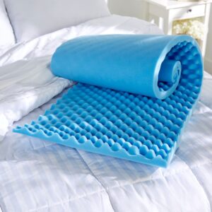 McKesson Mattress Overlay - Convoluted Foam Decubitus Care Pad, Mattress Topper for Ulcers, Pressure Sores, Bedsores - Blue, 72 in x 20 in x 2 in, 1 Count