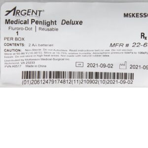 McKesson Examination Penlights, Reusable - Cobalt Blue Light, for use with Fluorescein Dye - 7 in, 1 Count, 1 Pack