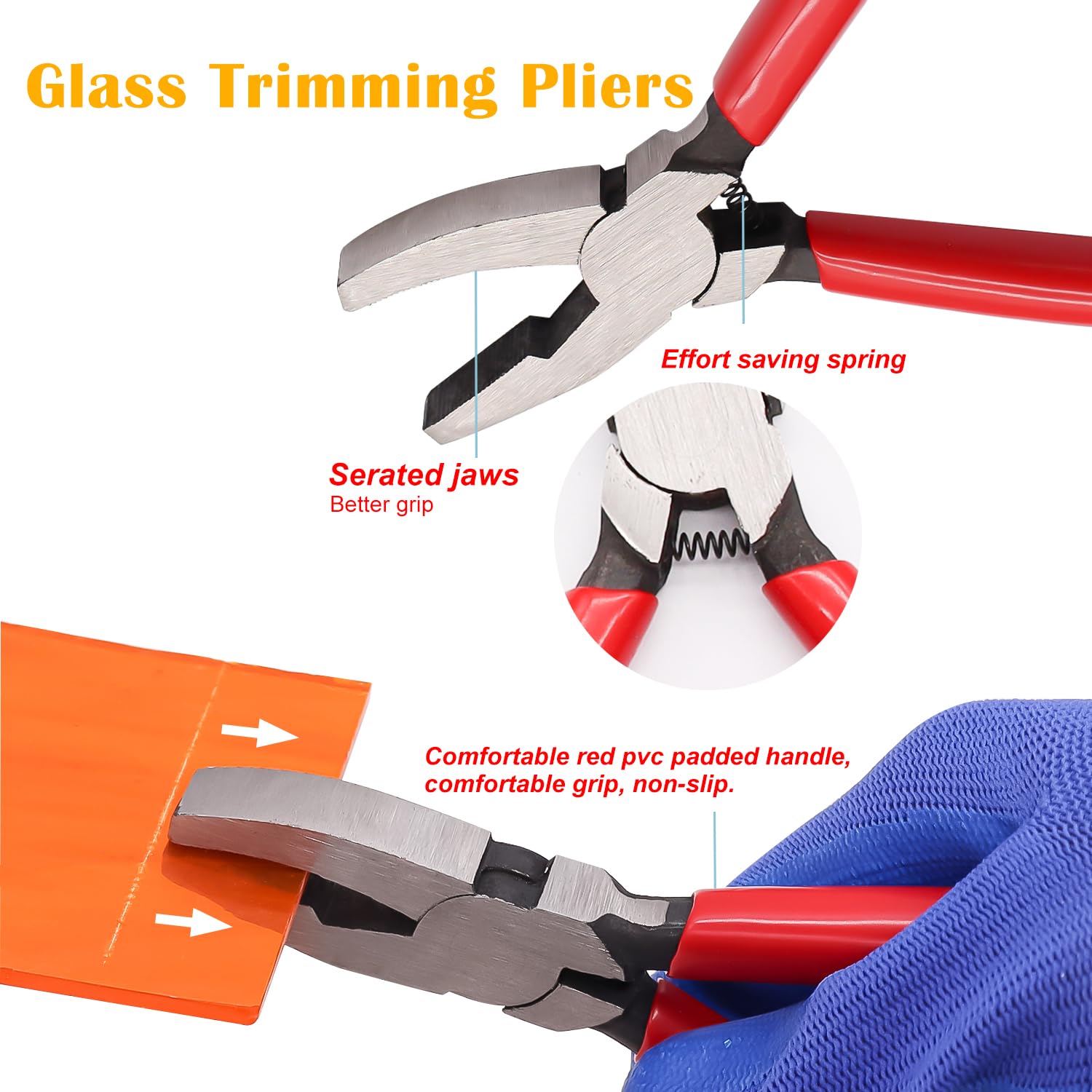 weideer Glass Running Breaking Pliers Glass Breaker Grozer Pliers Class Cutter Kit with Oil Feed Glass Cutter for Stained Glass Fusing Breaking