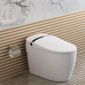 smart toilet,auto flush, heated bidet with temperature controlled wash functions, pre-wet, warm air dryer, soft closing seat,energy-saving electric tankless toilets with led display