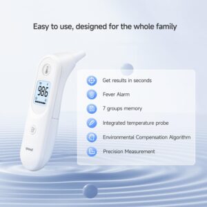 yuwell Thermometer, Digital Ear Thermometer for Adults, Babies, Toddlers and Kids – Fast, Gentle, and Accurate…