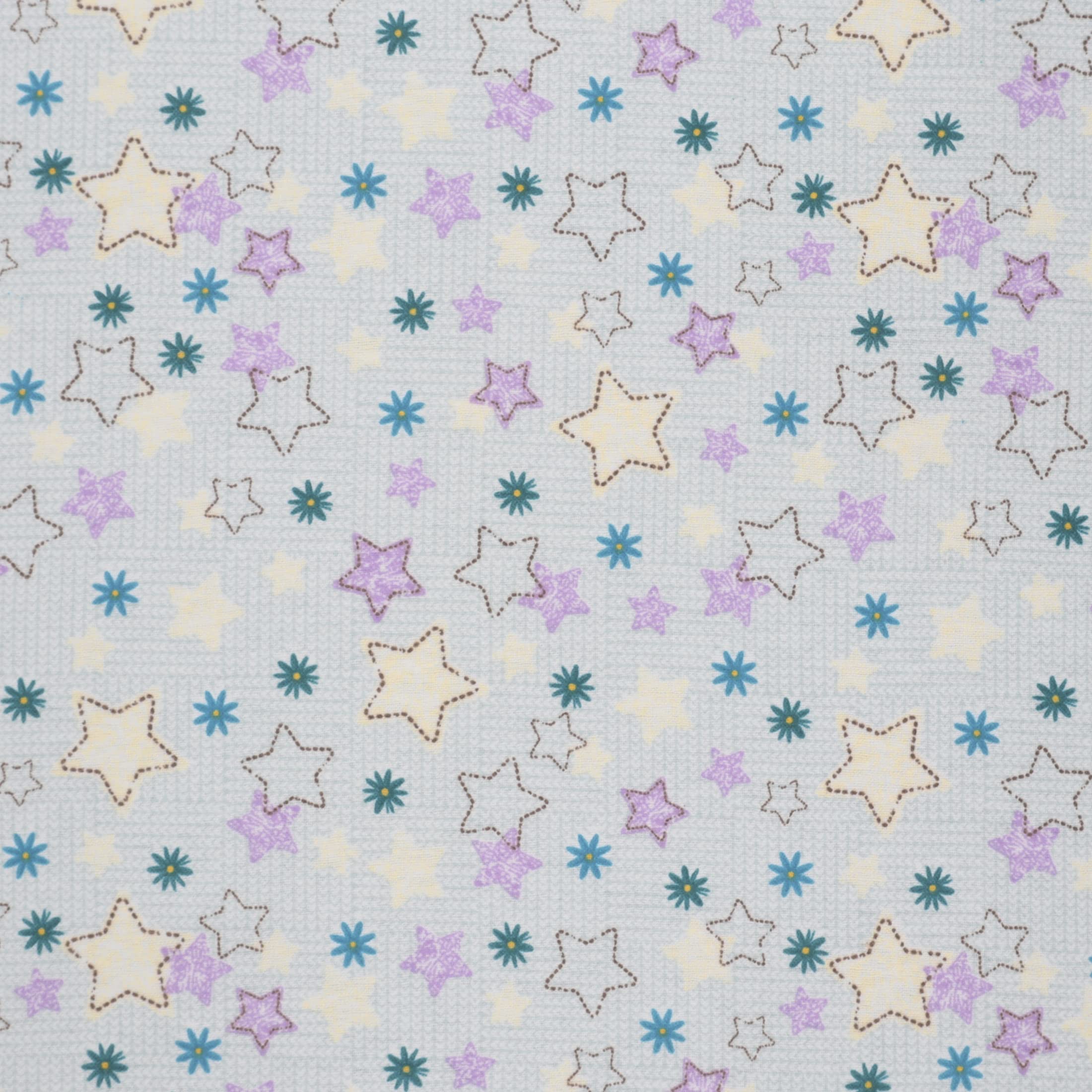 Mook Fabrics Flannel PRT Stars 010721, Moss Cut by The Yard