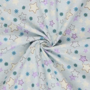 Mook Fabrics Flannel PRT Stars 010721, Moss Cut by The Yard