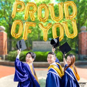 KatchOn, Gold Proud of You Balloons - 16 Inch | Proud of You Banner, Congratulation Balloons for Gold Graduation Decorations Class of 2024 | Gold Graduation Balloons 2024, Congratulations Decorations