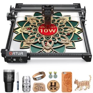 10w output laser engraver, ortur laser master 2 s2 lu2-10a 72w efficient laser engraving machine fit, high precision laser cutter, 0.05 x 0.1mm compressed spot laser engraver for wood and metal