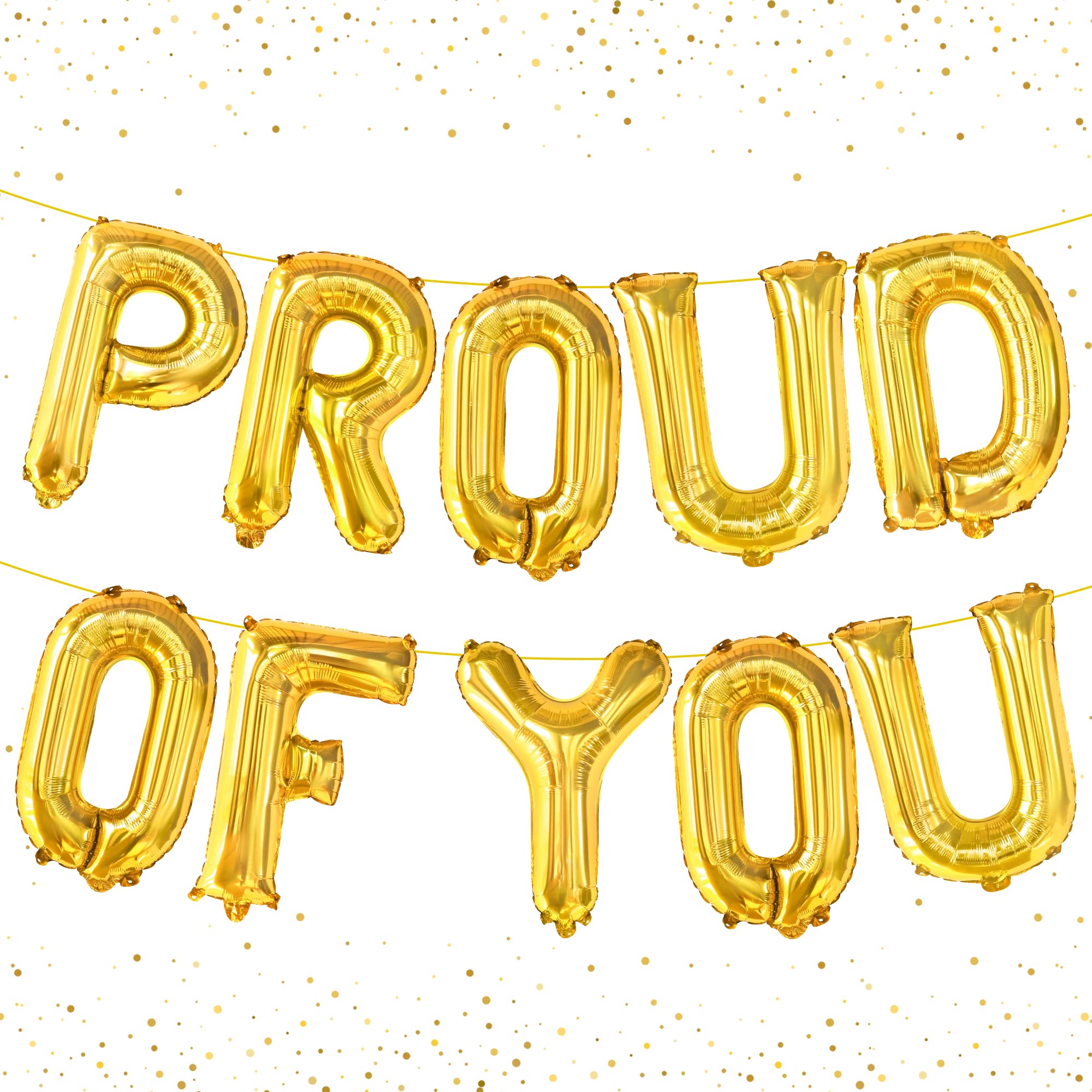 KatchOn, Gold Proud of You Balloons - 16 Inch | Proud of You Banner, Congratulation Balloons for Gold Graduation Decorations Class of 2024 | Gold Graduation Balloons 2024, Congratulations Decorations