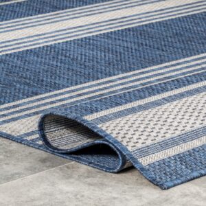 Rugs USA x Lauren Liess Romy Striped Indoor/Outdoor Area Rug, 4x6, Blue