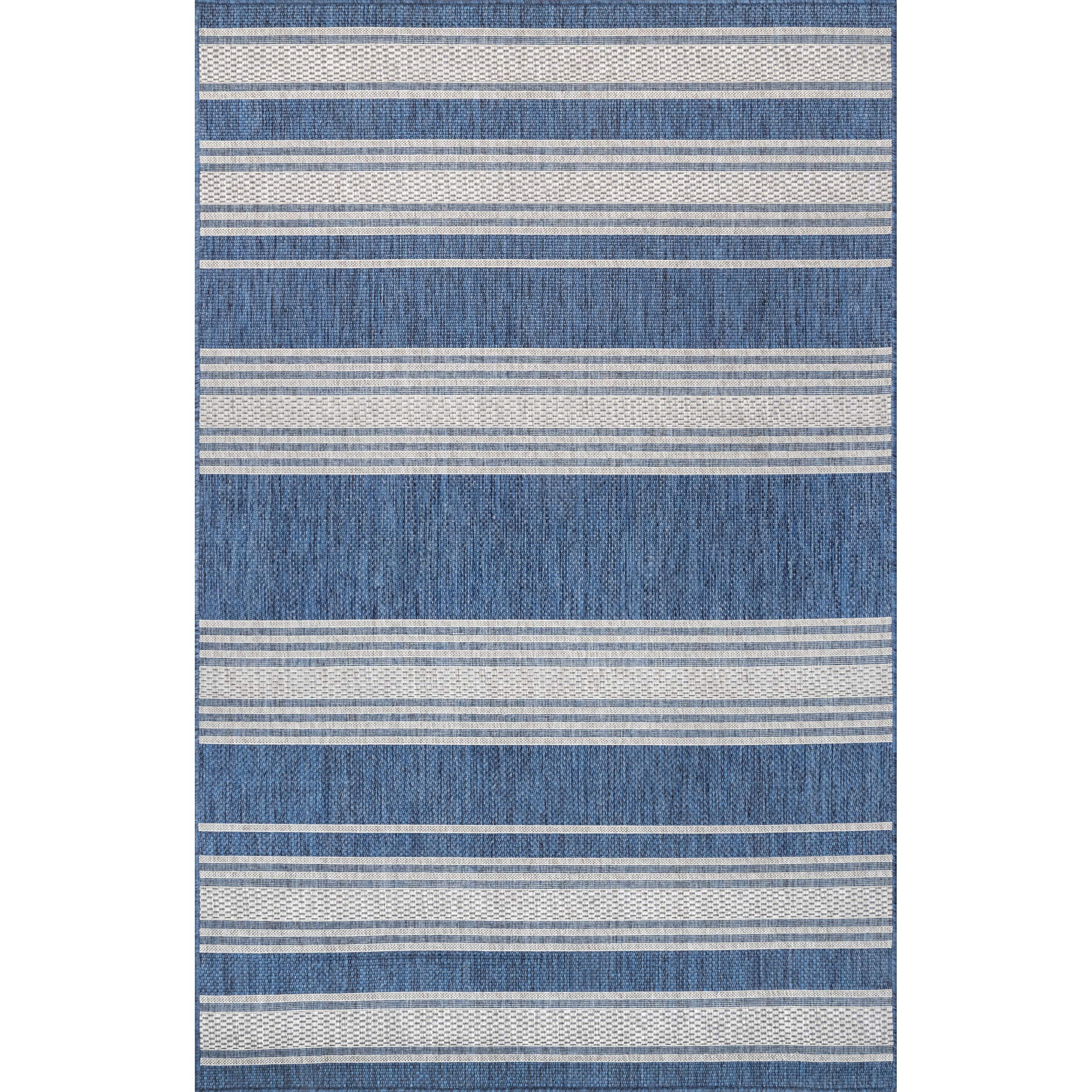 Rugs USA x Lauren Liess Romy Striped Indoor/Outdoor Area Rug, 4x6, Blue