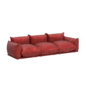 TIFLON Modular Sectional Sofa,104inch Minimalist Sofa Couch,Convertible Couch, Lovesofa Chenilleyarn 3 Seater Modern Living Room Sofa Sets for Office House-Red