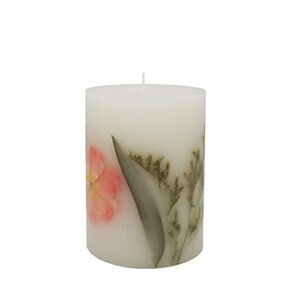 3" x 4" Peony & Rose Scented Pillar Candle by Ashland - Scented Candle for Home, Bathroom, and Office - 1 Pack