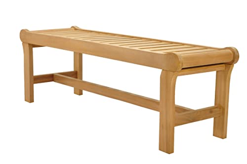 TeakFurnitureOutlet Revni 55" Backless Bench A-Grade Teak Luxurious Outdoor Garden Patio