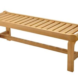 TeakFurnitureOutlet Revni 55" Backless Bench A-Grade Teak Luxurious Outdoor Garden Patio