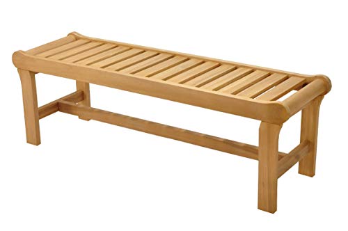 TeakFurnitureOutlet Revni 55" Backless Bench A-Grade Teak Luxurious Outdoor Garden Patio