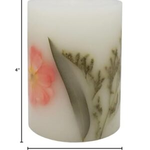 3" x 4" Peony & Rose Scented Pillar Candle by Ashland - Scented Candle for Home, Bathroom, and Office - 1 Pack