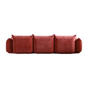 TIFLON Modular Sectional Sofa,104inch Minimalist Sofa Couch,Convertible Couch, Lovesofa Chenilleyarn 3 Seater Modern Living Room Sofa Sets for Office House-Red