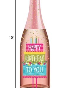 Champagne Bottle Cards - BIRTHDAY CAKE