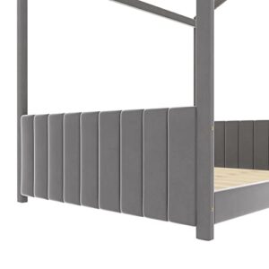 Merax Full Size Velvet House Bed Wood Bed