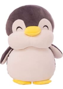 12 inch plush penguin stuffed animal penguin hugging pillow with smile face cuddly penguin pillow plushies toy penguin huggable anime gifts for kids and lovers in birthday, valentines, christmas