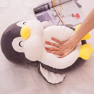 12 Inch Plush Penguin Stuffed Animal Penguin Hugging Pillow with Smile Face Cuddly Penguin Pillow Plushies Toy Penguin Huggable Anime Gifts for Kids And Lovers In Birthday, Valentines, Christmas