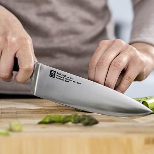 ZWILLING All Star 8-inch Chef Knife, Razor-Sharp German Knife, Made in Company-Owned German Factory with Special Formula Steel perfected for almost 300 Years, Dishwasher Safe, Black End Cap