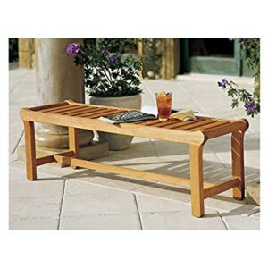 TeakFurnitureOutlet Revni 55" Backless Bench A-Grade Teak Luxurious Outdoor Garden Patio