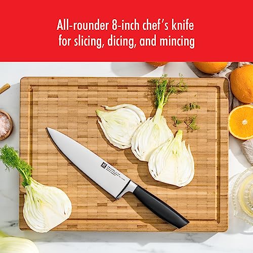 ZWILLING All Star 8-inch Chef Knife, Razor-Sharp German Knife, Made in Company-Owned German Factory with Special Formula Steel perfected for almost 300 Years, Dishwasher Safe, Black End Cap