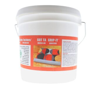 gotta grip-it non-slip rug fixative gum - 1 gallon - safe and easy to use, machine washable and dryer safe, backings adhesive, natural, clear latex