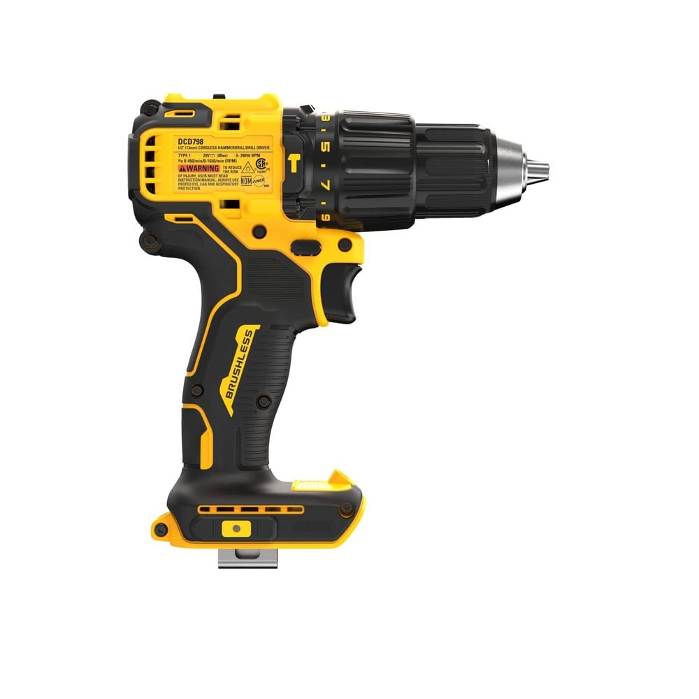 Dewalt DCD798B 20V MAX Brushless 1/2 in. Cordless Hammer Drill Driver (Tool Only)