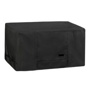 nettypro deck box cover, fade resistant outdoor patio waterproof storage box bench cover for rectangular 71-100 gallon resin deck box, 46 x 24 x 22 inch, black